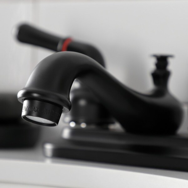 4 Centerset Bathroom Faucet, Matte Black